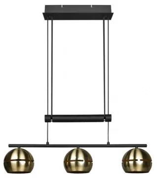 Trio - Csillár zsinóron FLETCHER 3xE14/40W/230V réz