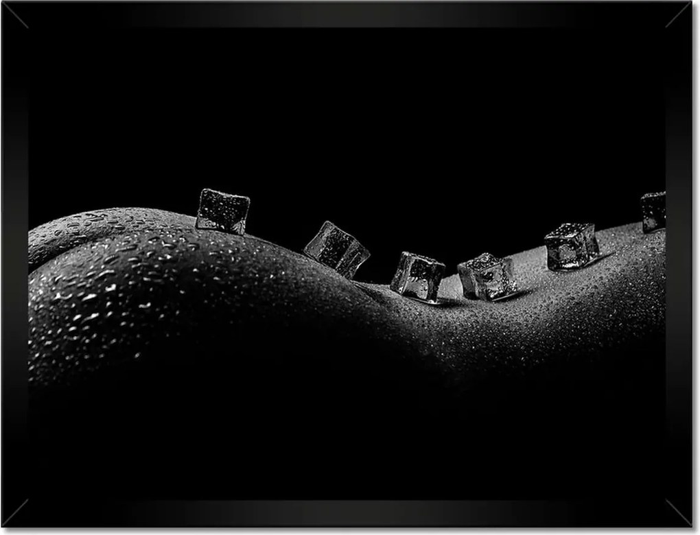 Poszterek keretben 40x30 Meztelen nő és jégkockák