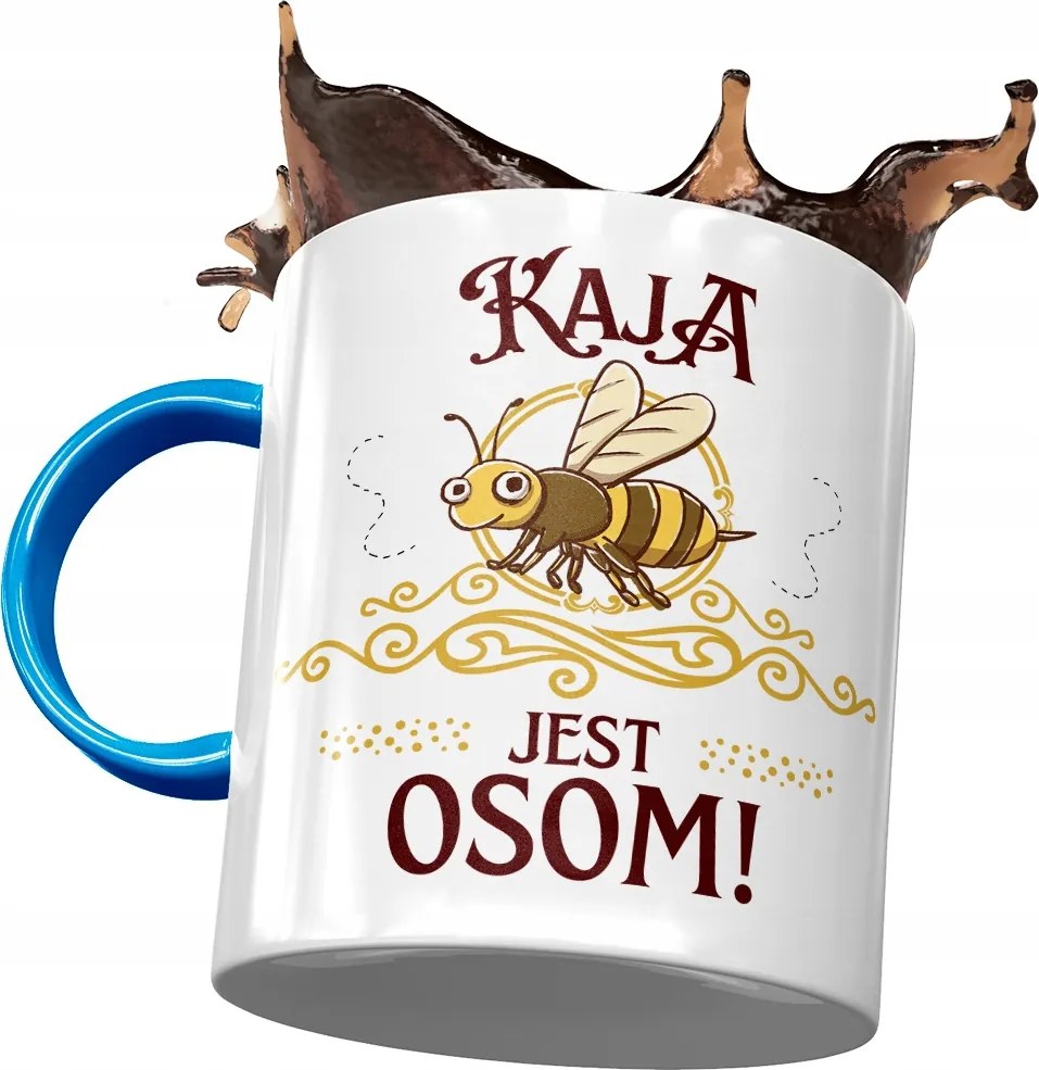 Kék Bögre Kai Barátnő Feleség Ajándék Nyomtatott Fotóval