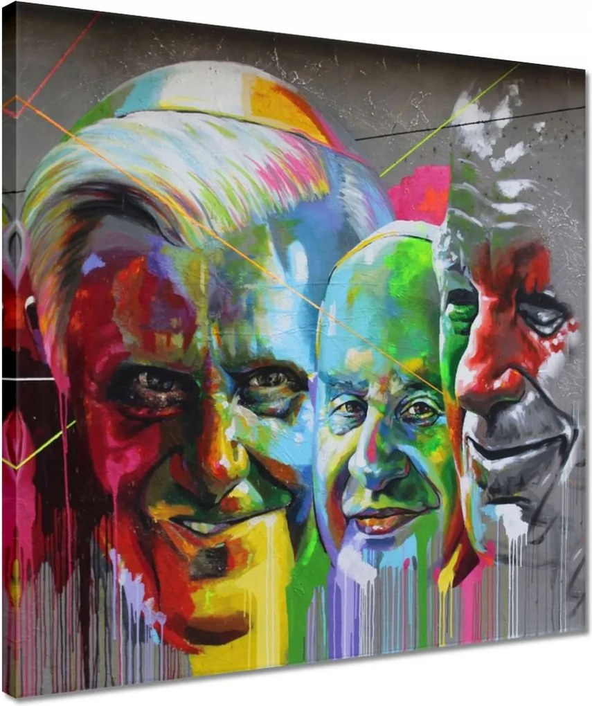 Vászonkép 40x40 Grafiti Pápa Dekoráció