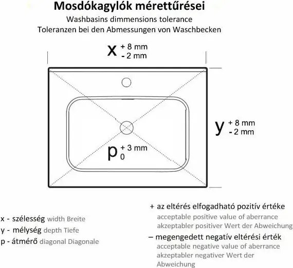AREZZO design pultra ültethető mosdó BABETTE 62X42 matt fekete