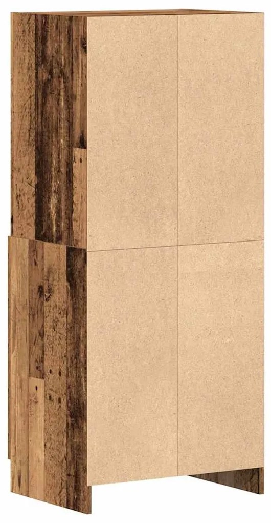 vidaXL antik fa színű szerelt fa konyhaszekrény 57x41,5x131,5 cm