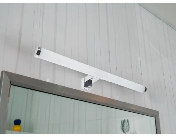 LED fürdőszobai tükörvilágítás, 10 W, 230 V, 45 cm, IP44, fényes króm
