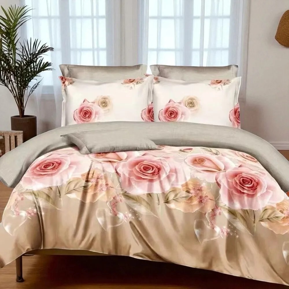 Ágynemű GERAN PINK ROSES 7 részes 140X200 cm
