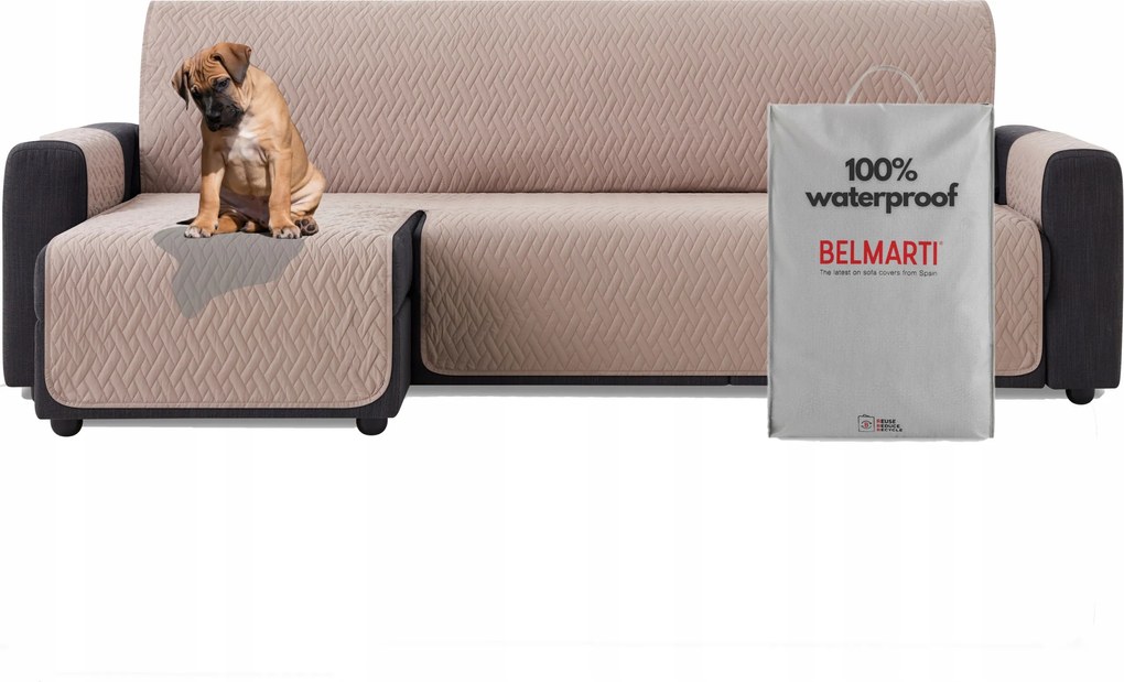 Ágytakaró vízálló kanapé sarokvédő teflon bézs 240 cm balos