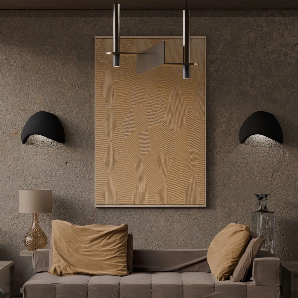 Fali Lámpa Szett (2 db)Wabi Sabi Shell - Fekete