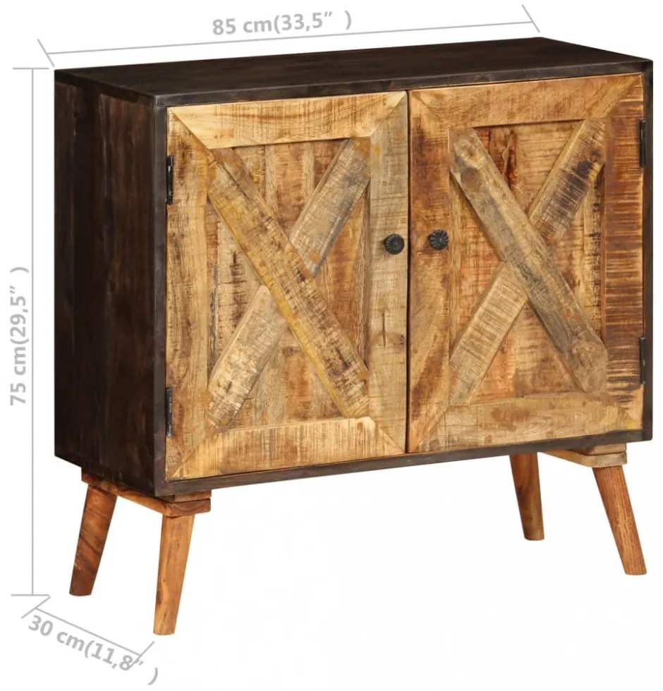 tömör mangófa tálalószekrény 85 x 30 x 75 cm