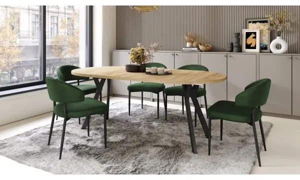 Bővíthető étkezőasztal ARTUR craft tölgy/fekete