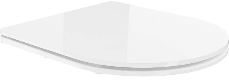 Mexen lassan leereszkedő, vékony duroplaszt WC-ülőke, fehér fényes - 39224000