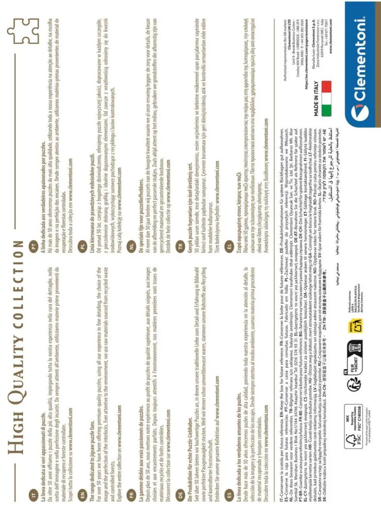 Németország Neuschwantein 1500 db-os puzzle Clementoni