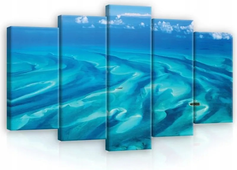 Vászonkép 100x60 Trópusok óceán tenger kék türkiz homok természet absztrakt