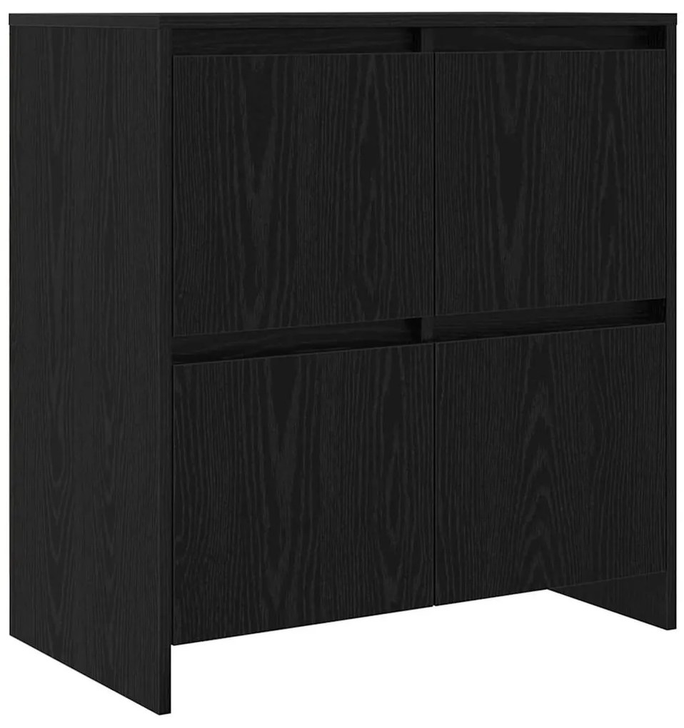 Oldalszekrények 2 pcs Musta tammi 70 x 41 x 75 cm Faanyag