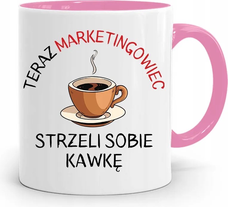 Marketingeseknek Marketing Bögre Rózsaszín Ajándék fényképes nyomtatással