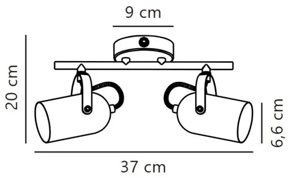 Nordlux - Spotlámpa LOTUS 2xE14/40W/230V