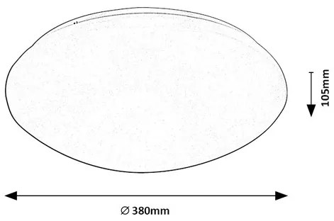 Rábalux LUCAS 71134 mennyezeti lámpa, 24W LED, 4000K, 1750 lm, IP44