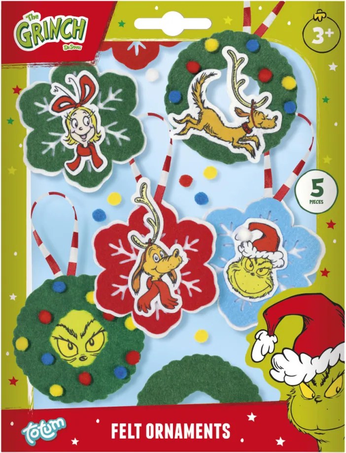 A Grincs Dr Seuss karácsonyfa dísz 5 db-os