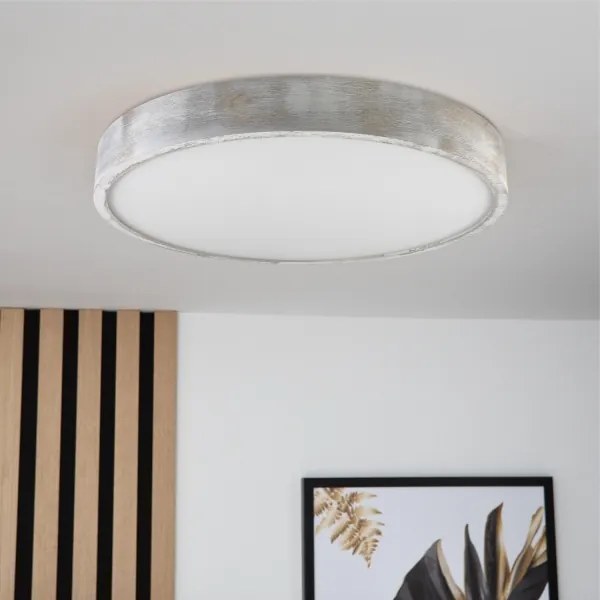 Brilagi - PINO mennyezeti lámpa 3xE27/15W/230V, fenyő/ezüst, átm. 47,5 cm