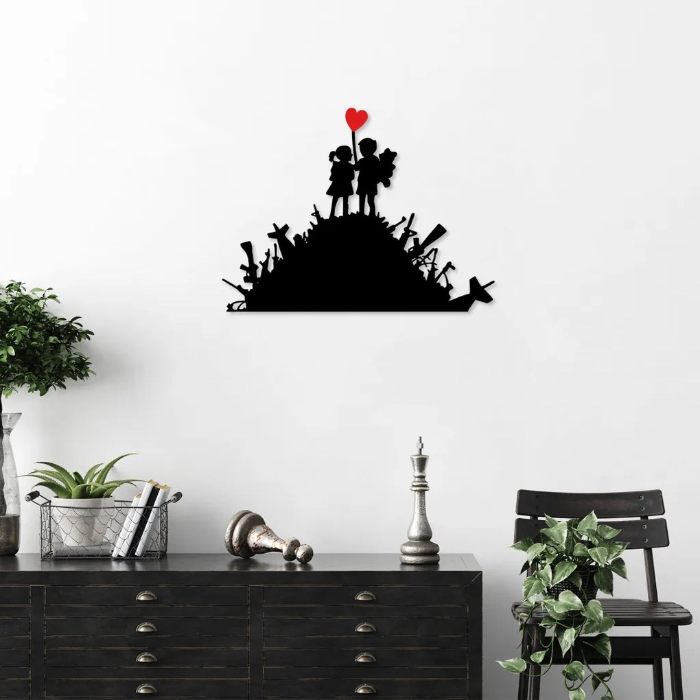 Banksy fém fali dekoráció, 52×70 cm – TR891TNL2290