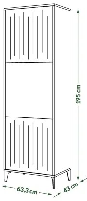 RONJA szekrény taupe/fekete