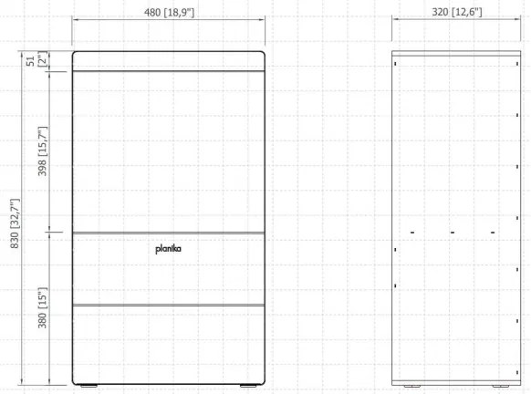 Planika STEAMY - Vízgőz kandalló távirányítással 83x48 cm 125W/230V