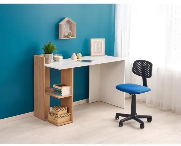 COZYRA íróasztal, tölgy/fehér