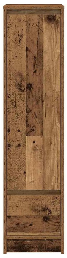 antik fa színű szerelt fa magasszekrény 29,5x34x119,5 cm