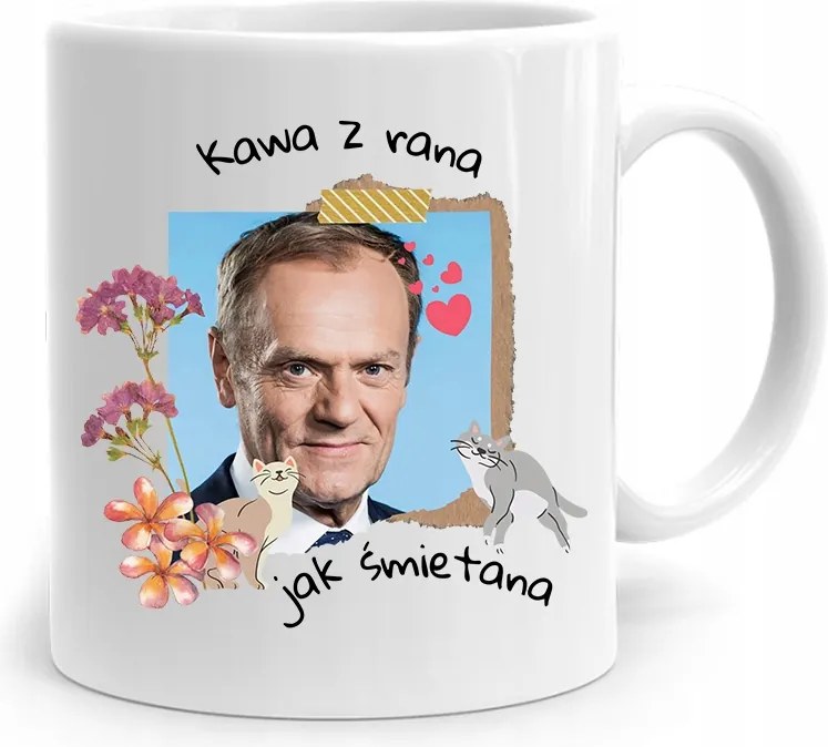 Donald Tusk Bögre Platform Kávé Reggel Ajándék fényképes nyomtatással