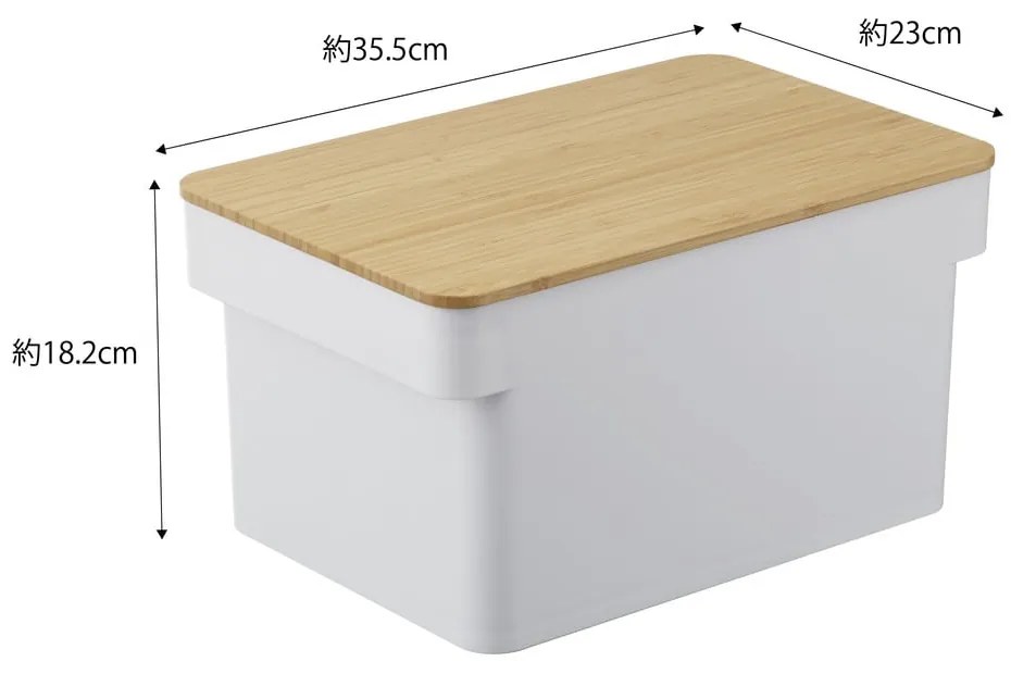 Tower fehér kenyértartó bambuszfedéllel - Yamazaki