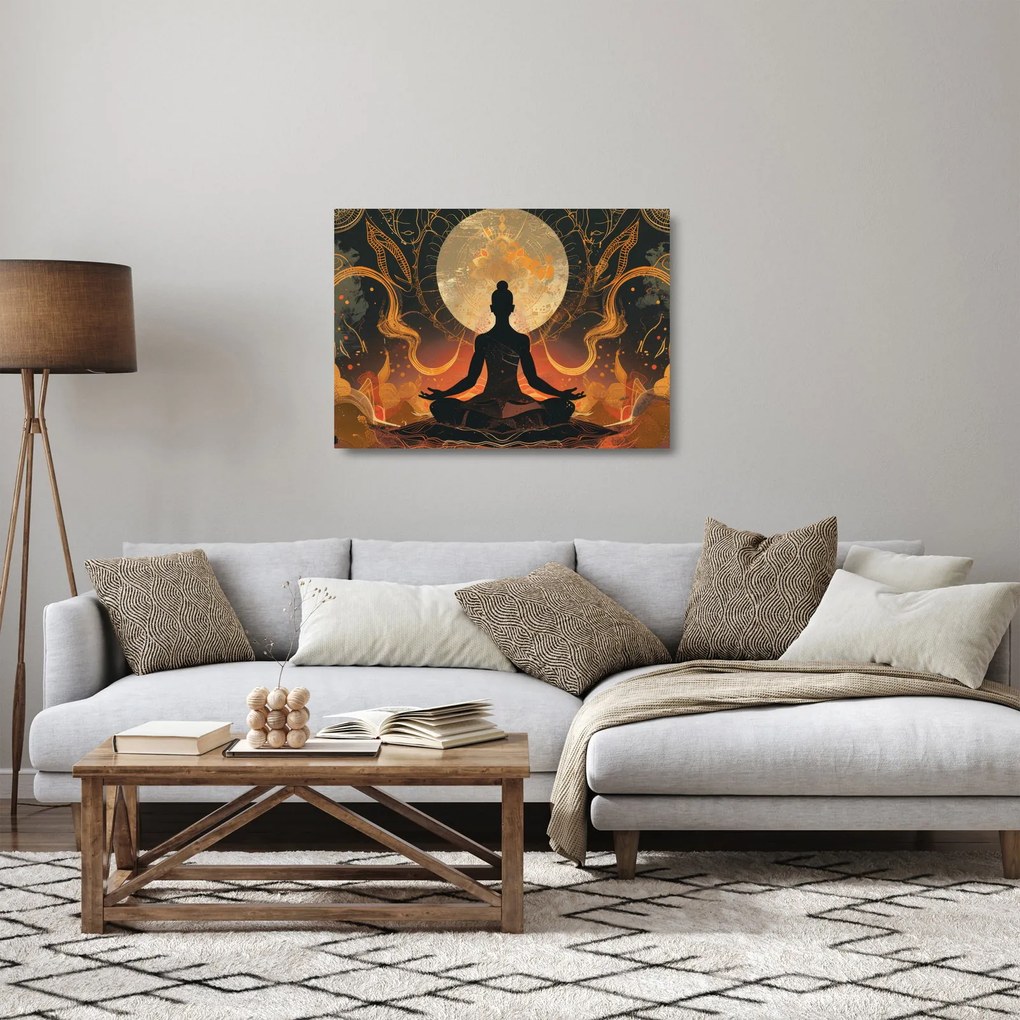 Üveg kép - Meditáció (70x50 cm)