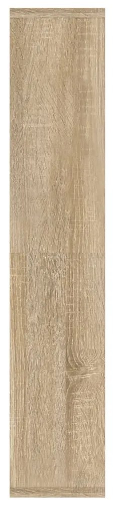 sonoma tölgyszínű tükrös szekrény LED-ekkel 91 x 15 x 76,5 cm