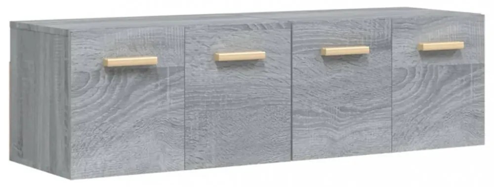 2 db szürke sonoma színű szerelt fa faliszekrény 60x36,5x35 cm