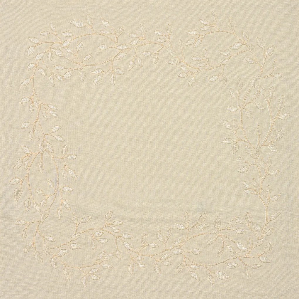Dekoratív párnahuzat CHAPLET FLORAL 40x40 cm, krémszínű