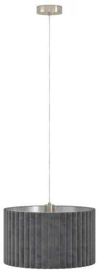 Eglo 39773 - Csillár zsinóron TAMARESCO 2xE27/40W/230V szürke