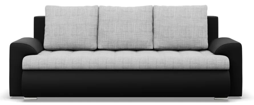 Tokio kanapéágy, fonott + műbőr, szürke - fekete