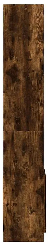 füstös tölgy színű szerelt fa magasszekrény 92 x 33 x 180 cm