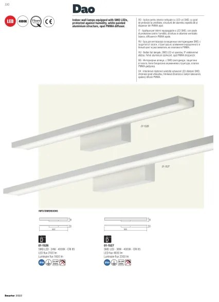 Redo 01-1527 - LED Fürdőszobai tükörmegvilágító DAO 1xLED/36W/230V IP44