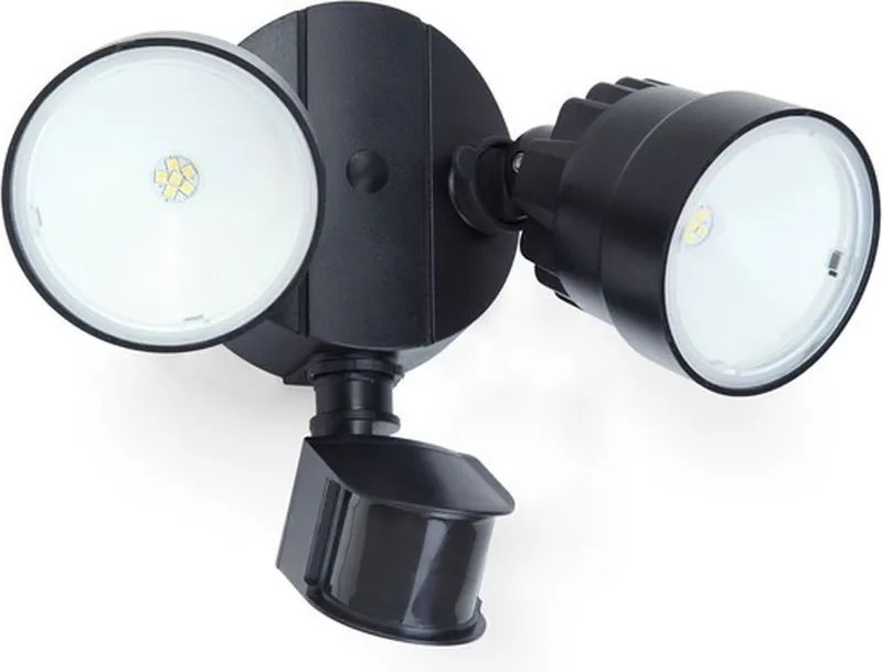 LUTEC 7622104330 SHRIMP Fali Lámpa Mozgásérzékelővel Fekete LED IP44