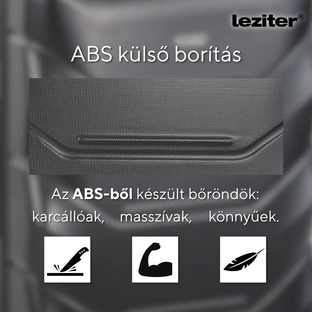 TraveLux Max IX gurulós bőrönd szett fekete