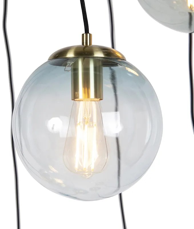 Okos függőlámpa sárgaréz 7-lámpás, WiFi ST64-gyel - Pallon