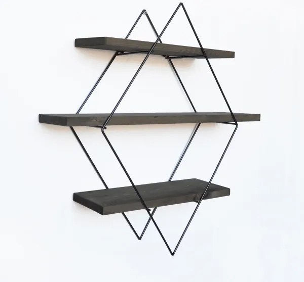 Fali polc 60x60 cm lucfenyő