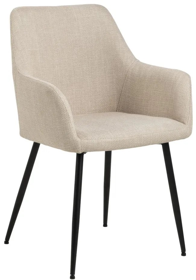 Bézs kárpitozott karfás étkezőfotel szett 2 db-os Lizzy – Actona