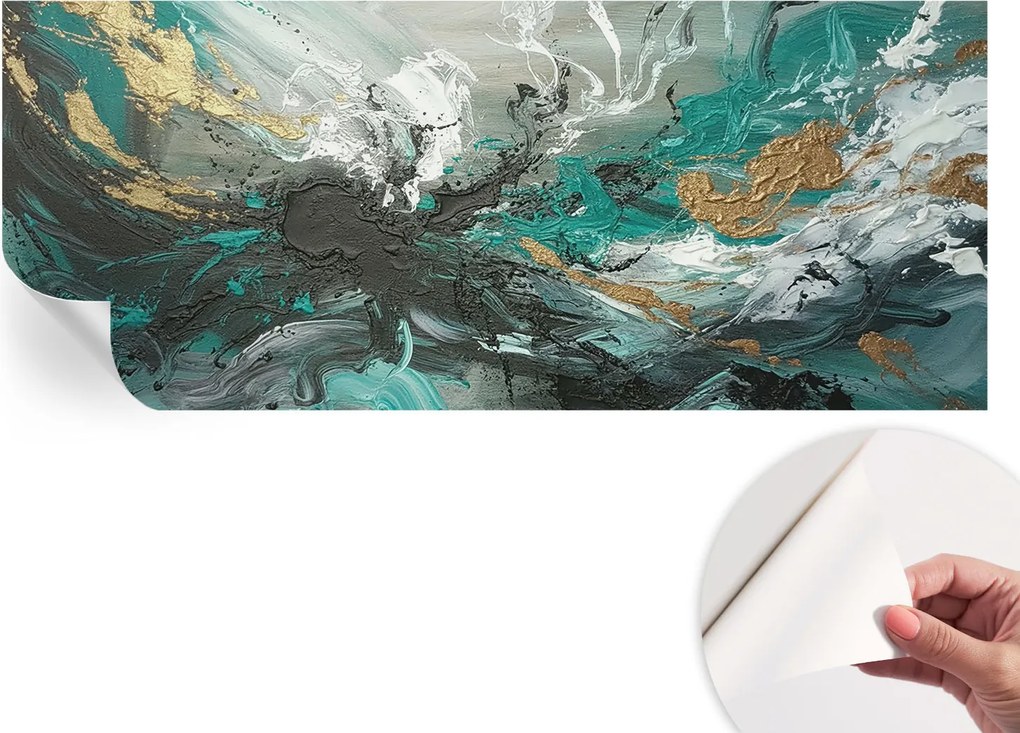 Öntapadós tapéta Fali furnér 3D hatás Művészi örvény 250x104 cm