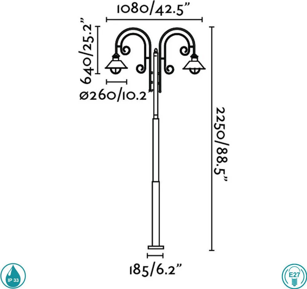 FARO 71117 NAUTICA Kandeláber E27 IP23