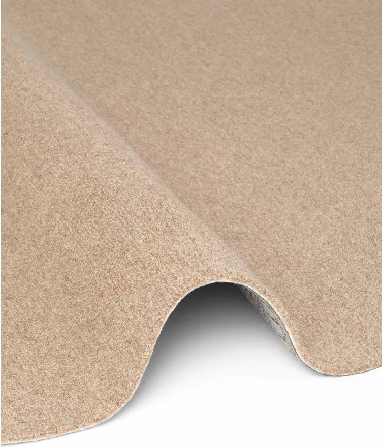 Natúr színű kézi szövésű gyapjú kerek szőnyeg ø 200 cm Puristic Knots – Elle Decoration