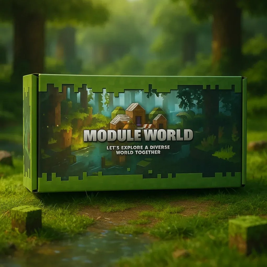 Mágneses építőkészlet Module World - 48 kocka + 2 figura