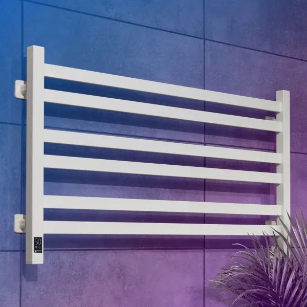 AVANGARD fürdőszobai létra törölközőszárító radiátor termosztáttal 316W/230V 50,6 cm IP44 fehér jobb oldali