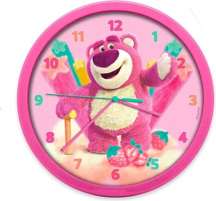 Disney Játékháború Lotso Strawberry falióra 25 cm
