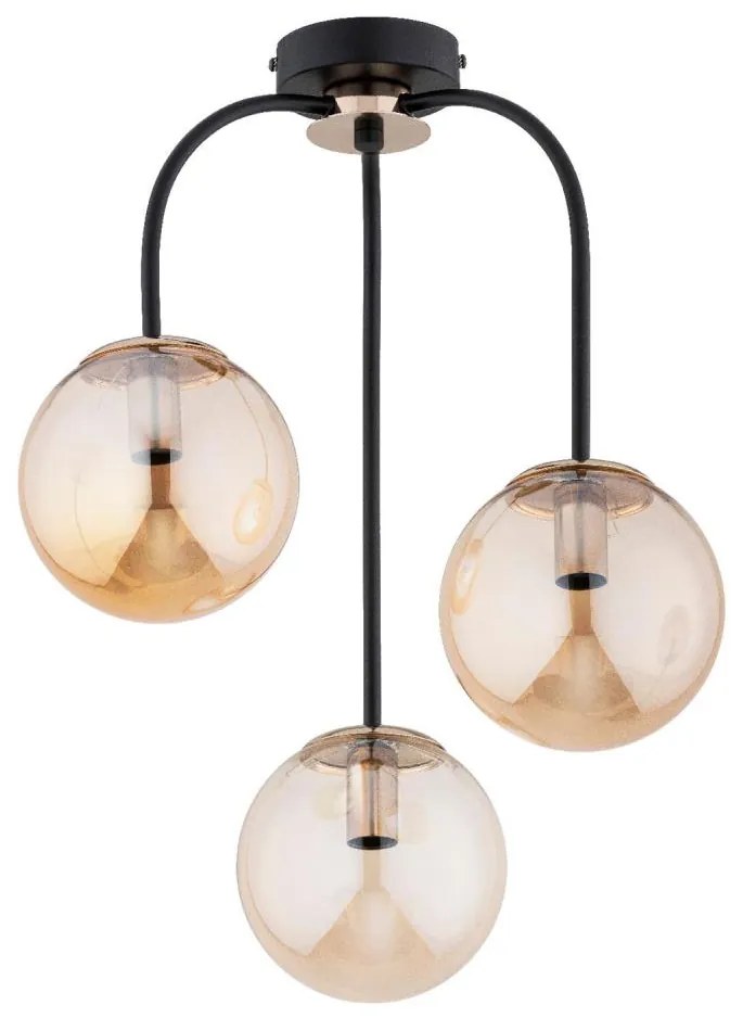 Felületre szerelhető csillár  GAMMA 3xE14/10W/230V fekete/arany