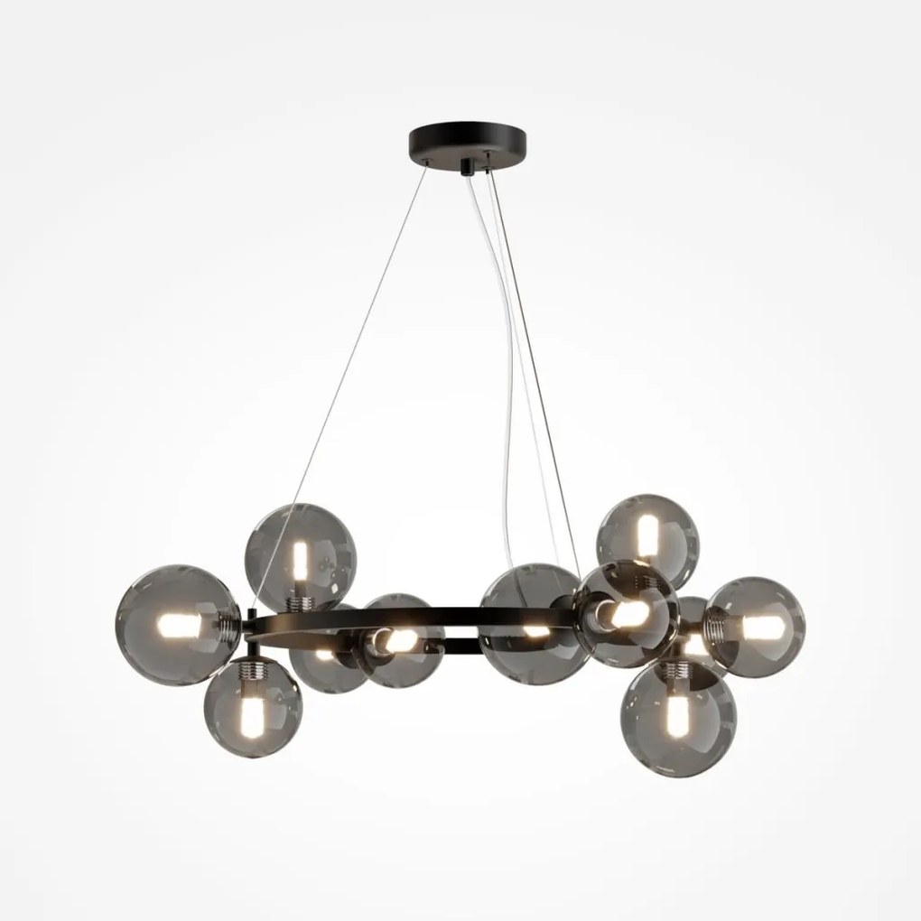 MAYTONI MOD545PL-11B DALLAS Modern Függesztett Lámpa Fekete, Füstös G9 IP20