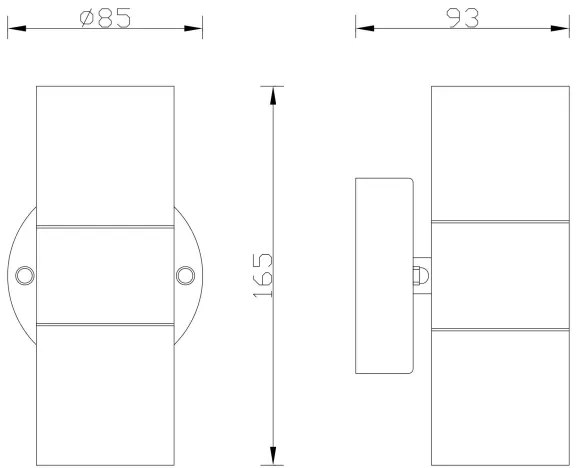 Globo 3201W-2 - Kültéri fali lámpa JAICY 2xGU10/35W/230V IP44